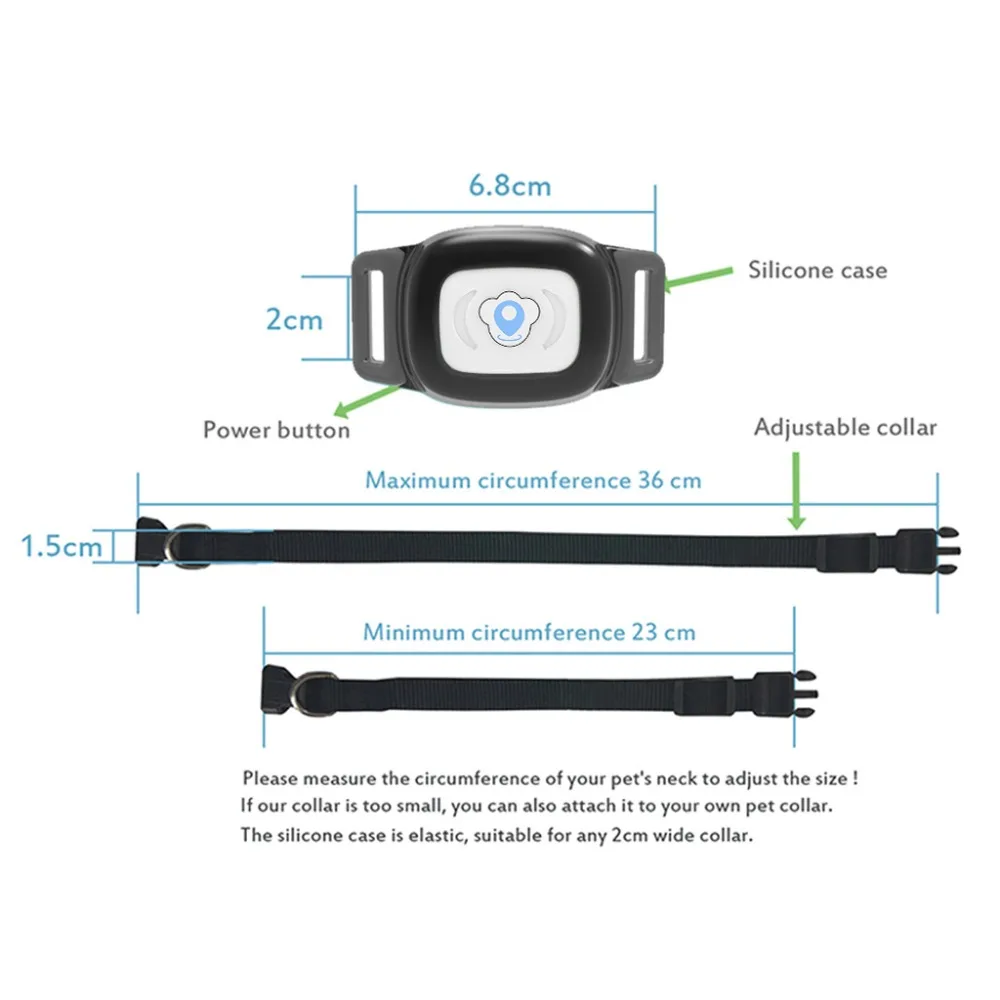 Мини Pet gps LBS трекинг трекер ошейник для собаки кошки gps LBS SMS позиционирование гео-забор трековое устройство смарт водонепроницаемый