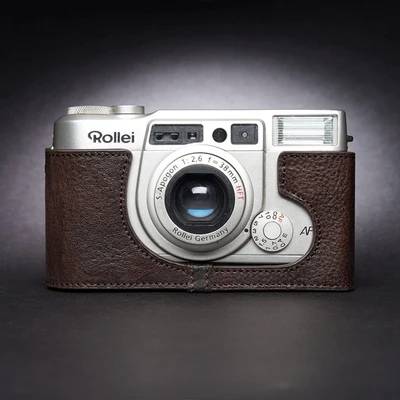 Custodia Protettiva Per Fotocamera In Vera Pelle Di Vacchetta Per Fotocamera Da Lavoro Manuale Per Rollei Afm35 Per Fujifilm Klasse W S Base Protettiv