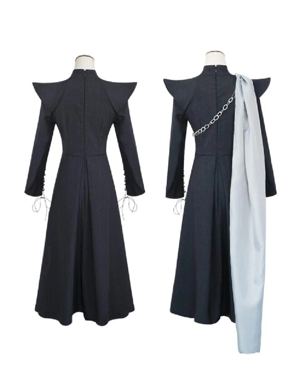 VEVEFUANG Daenerys targaryen Игра престолов косплей костюм черный белый зеленый синий cos платье fantasia парик модное женское платье