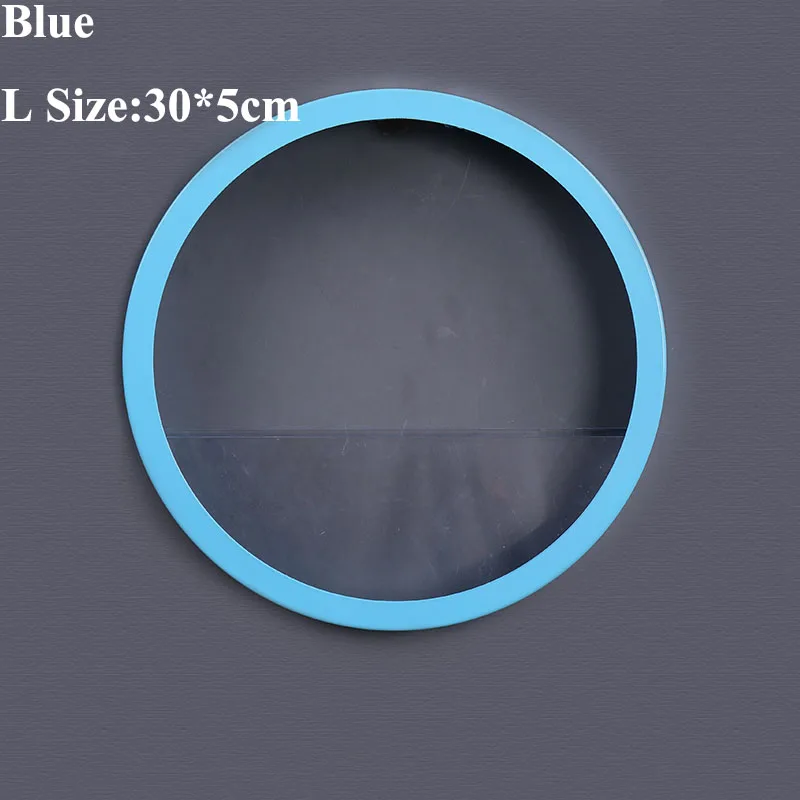 Креативная круглая металлическая железная художественная стена Ваза гидропонное растение подвесной цветочный горшок настенная плантатор прозрачный аквариум бонсай для домашнего декора - Цвет: Blue (L)