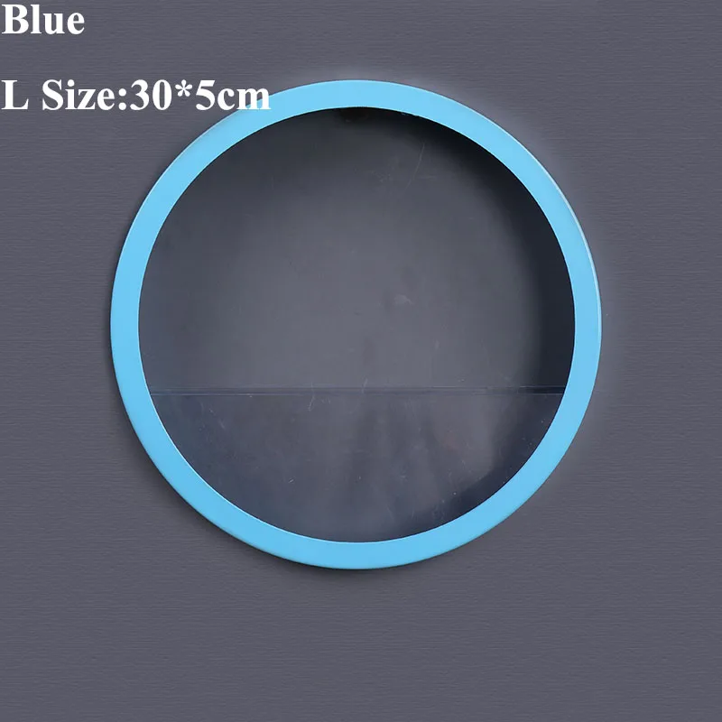 Blue (L) Креативная круглая металлическая железная художественная стена Ваза гидропонное растение подвесной цветочный горшок настенная плантатор прозрачный аквариум бонсай для домашнего декора - Цвет: Blue (L)
