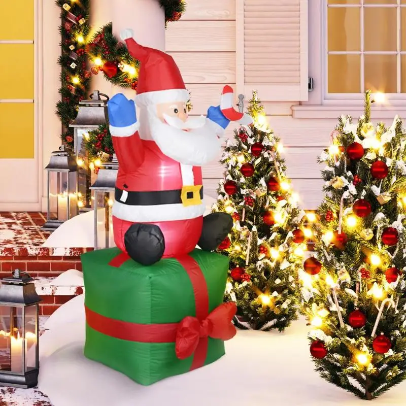 1,8 м Санта Клаус Снеговик надувная игрушка на открытом воздухе рождественские украшения для дома, сада, двора арки орнамент праздничные вечерние реквизиты