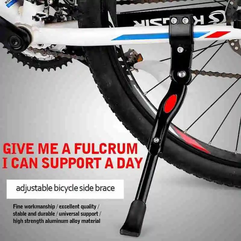 Adjustable Bicycle Foot Support Road Bike Kickstand Parking Rack Mtb Mountain Bike Side Foot Support Bicycle Cycling Accessories