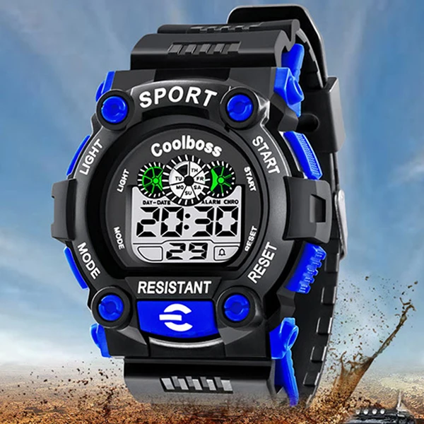 

Fashion Sport Watch Children Watches Boys Students Electronic LED Digital Wristwatch Child Clock Teen Hours Hodinky kol saati