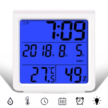

Electronic Thermometer Hygrometer Indoor Temperature Humidity Gauge Digital Display Mini Desk Clock Backlit Accurate Monitor