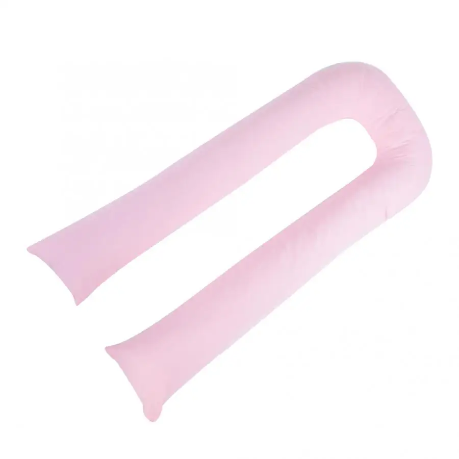 Хлопковая наволочка U форма подушки для беременных Беременность тела Подушка для беременных женщин боковые шпалы постельные принадлежности подушки Быстрая - Цвет: Pink
