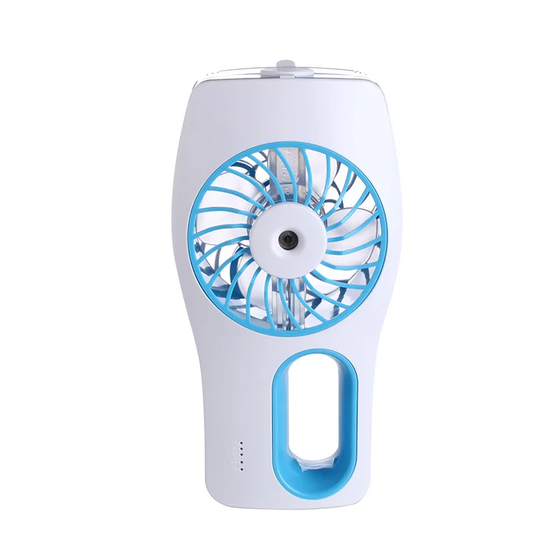Охлаждающий вентилятор, увлажнитель, Перезаряжаемый USB, 3 цвета, распылитель воды, вентилятор, охладитель, распылитель воды, Мощный USB кондиционер - Цвет: Blue