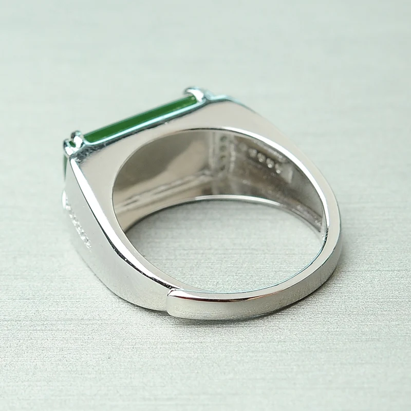 925 серебряные и тианью кольца Нефритовое мужское кольцо натуральное ...