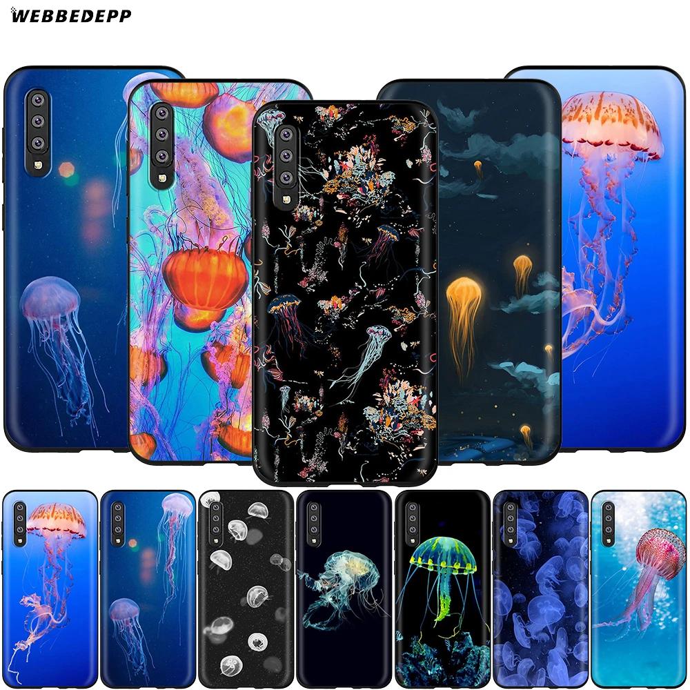 

Webbedepp Jellyfish Case for Samsung Galaxy S7 S8 S9 S10 Plus Edge Note 10 8 9 A10 A20 A30 A40 A50 A60 A70