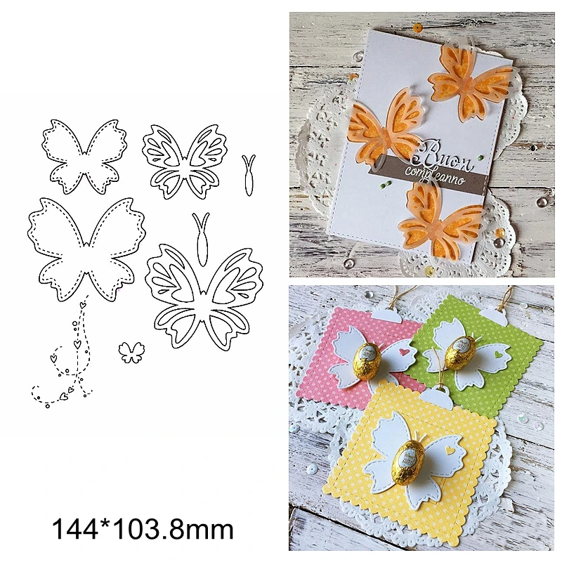 

Beautifull Butterfly Mix Litter Heart Hollowed Frame Metal Cutting Dies For Scrapbook Craft Make Cards Hot Template Die Cut 2020