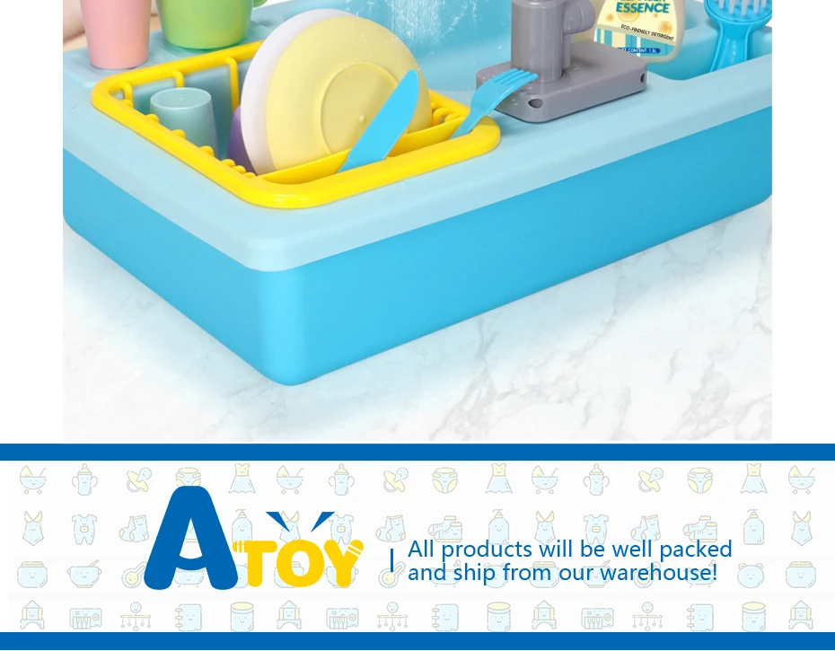 Ролевые игры игрушки кухонные игрушки имитация посудомоечной машины Электрический водяной промывочный стол игрушка для детей развивающие игрушки