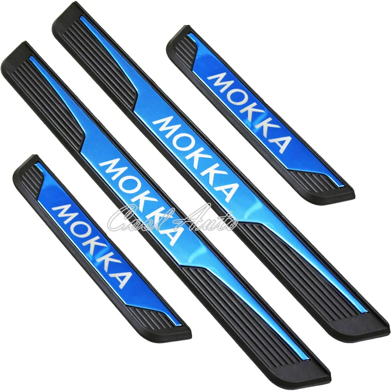 For Vauxhall Opel MOKKA X Accessory 2022 2021 2020 2019-2014 Stainless Car  Door Sill Kick Scuff Plate Protector Trim Cover Guard