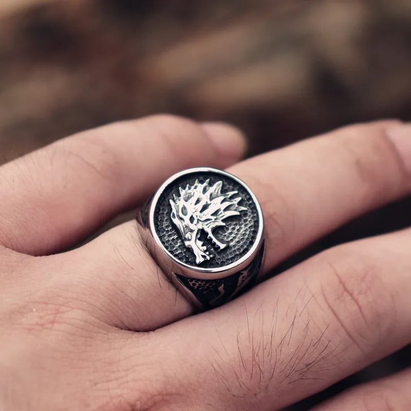 SIPURIS Anello Vichingo Norvegese Da Uomo Odino Fenrir Testa Di Lupo Anello In Acciaio Inox Nodo Celtico Anello Vichingo Adorabile Wolfdog Anello Per