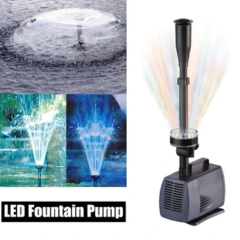 

Fish Tank LED Fountain Pump Submersible Aquarium Water Pump Garden Fish Pond Waterfall Fountain Pump With Led Light Waterpump