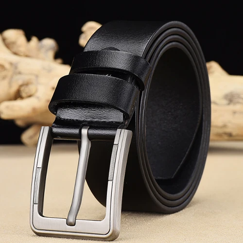 9232A2Black Модный мужской пояс коровы натуральная кожа роскошный чехол-книжка с ремешком Мужские ремни для мужчин и женщин новые модные классические винтажные пряжкой Прямая поставка 6190 - Цвет: 9232A2Black