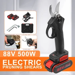 Ciseaux électriques sans fil de jardin 88V, outil électrique d'élagage, coupe Branches de cisaille, greffage de Branches d'arbres fruitiers, aménagement paysager 
