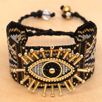 

SHINUSBOHO 2020 MIYUKI Bracelet for Women Turkey Evil Eye Bracelet Lucky Pulseras Mujer Moda Ms. Jewelry Handmade Loom Bead Gift