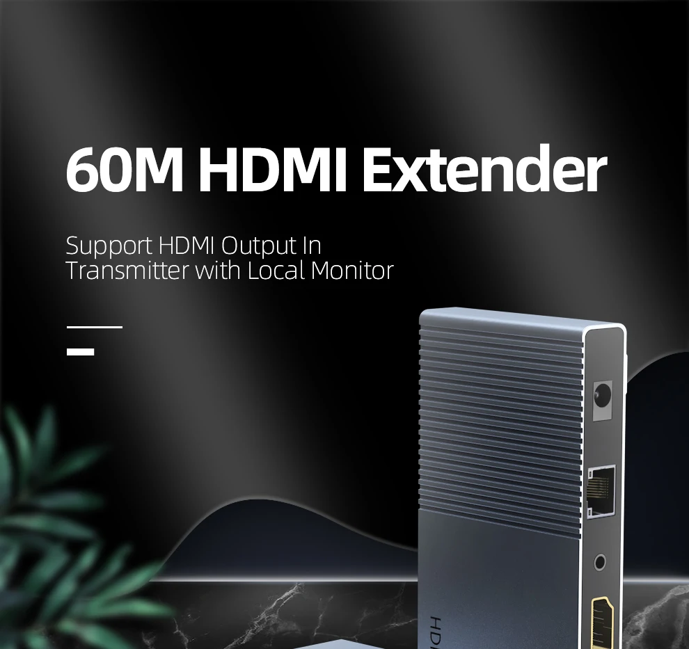 Unnlink 60 м HDMI удлинитель с локальным выходом FHD 1080P@ 60 Гц CAT6/7 сетевой LAN RJ45 Ethernet ИК передача для ТВ проектора монитор