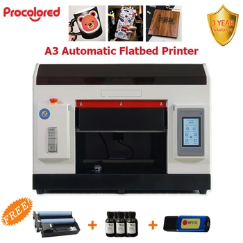 

A3 size digital uv led rotary flatbed printer for bottle printing machine with free ink and bottle holder