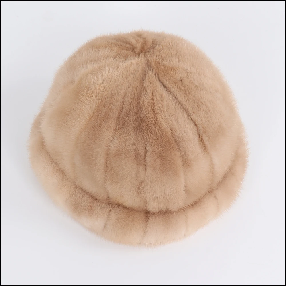 Новая Брендовая женская Толстая теплая шапка с черепами из натурального меха норки Зимняя Женская Роскошная натуральная норковая шапка уличная пушистая меховая шапка