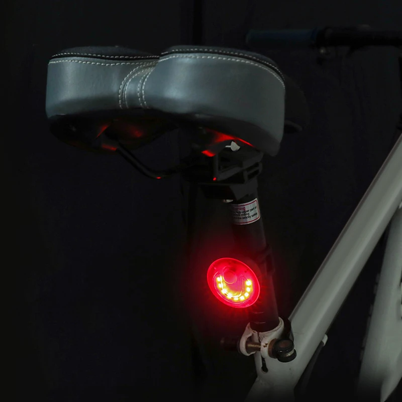 Велосипедный задний светильник водонепроницаемый MTB 9 Светодиодный светильник Предупреждение usb зарядка лампа