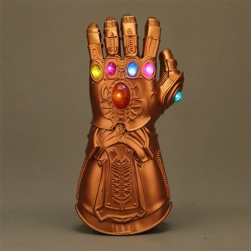 Thanos Lights Glove Фильм Мстители Косплей Маска Таноса Капитан Америка щит Железный человек перчатки руки маска супергероя оружие вечерние реквизит - Цвет: Thanos Lights Glove
