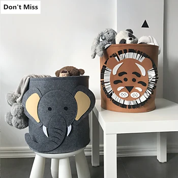 

3D Cartoon Animal Folding Dirty Clothes Laundry Basket For Toy Clothing Storage Bucket Laundry Organizer Waterproof