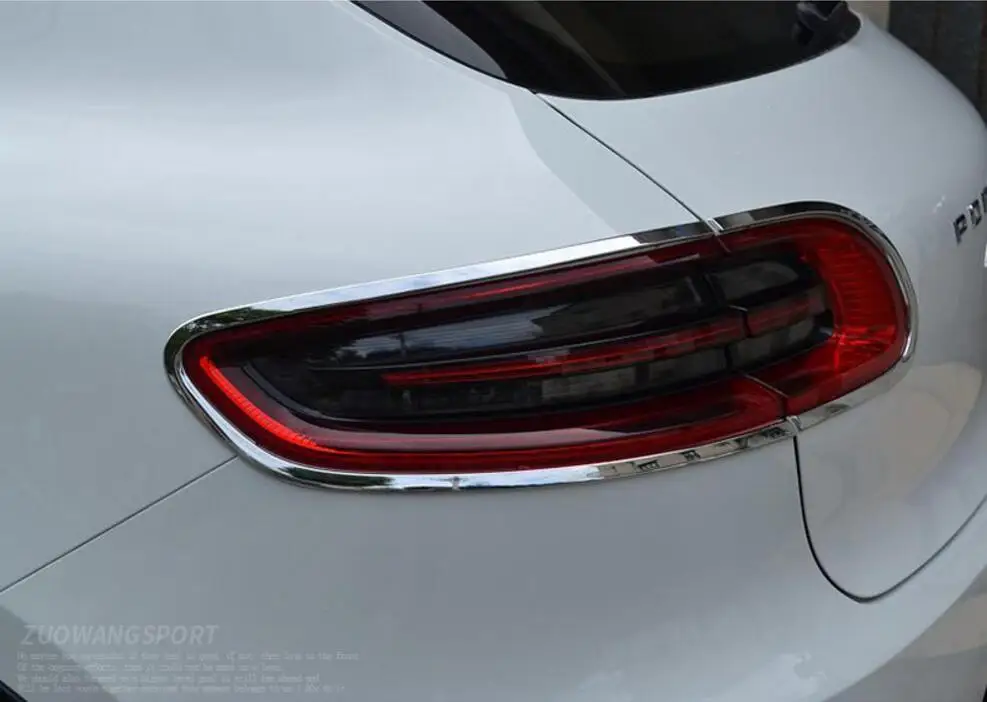 ABS Хром Передняя фара автомобиля+ задний фонарь Крышка лампы отделка для Porsche Macan
