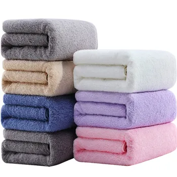 

Cotton Bath Towels Adults Thicken Super Absorbent Fabric High Quality Simple Bathroom Bath Towels Set Household Products MM60YJ