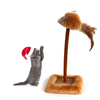 

Cat Scratch Board with Feather Teaser Spring Sound Interactive Toy for Pet