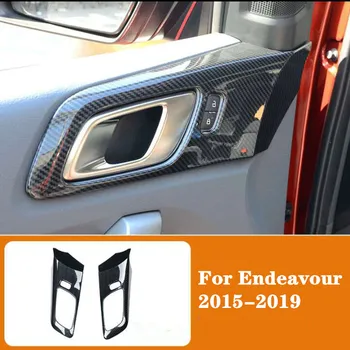 

For Ford Ranger Everest Endeavour accessories 2015 2016 2017 2018 2019 Carbon fiber color Door Handle Bowl Frame Decorator Cover
