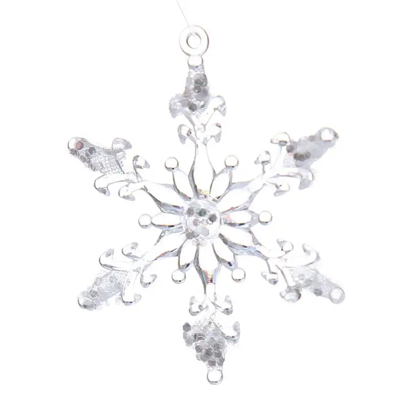 12Pcs Acrylic Pendant Snowflake Shape Pendant Hanging Pendant Home Decoration Hanging Decoration for Home Christmas Party