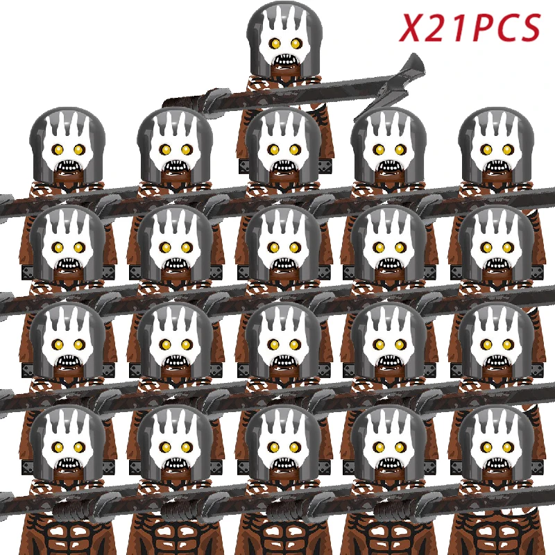 Medieval Fantasy Dwarf Warrior Leader Building Blocks Set