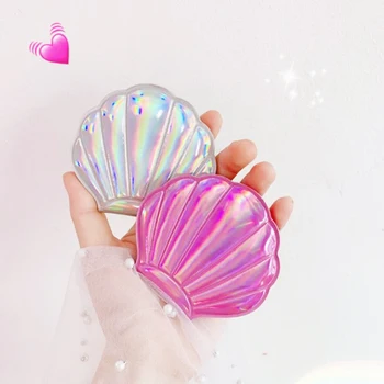 

Dream double-sided makeup mirror laser color girl heart shell fairy small mirror portable portable mirror