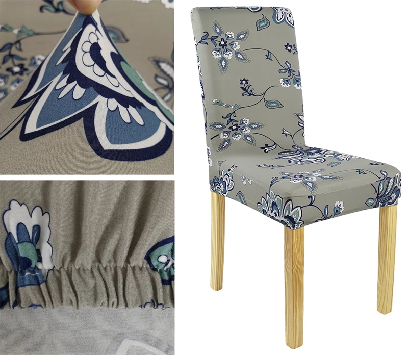 Классические чехлы на стулья из спандекса с эластичным покрытием, декоративные чехлы на стулья для столовой, эластичные съемные чехлы на стулья для свадебной кухни