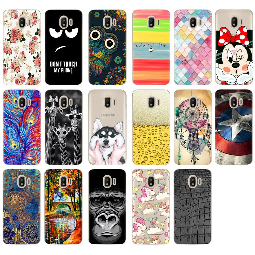 for Samsung J2 2018 Case Silicone Cover Soft TPU Cartoon for Samsung Galaxy J 2 J2 Pro 2018 sm