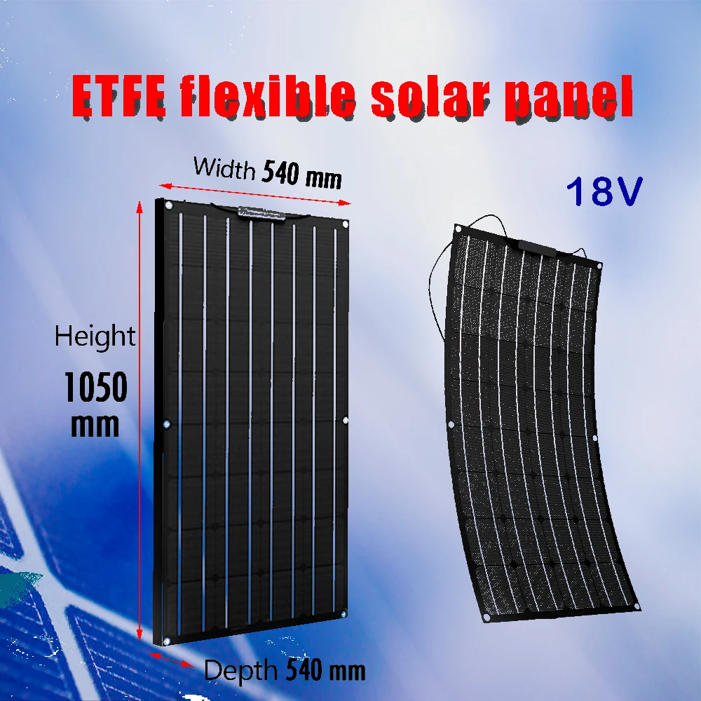 Новое высокое качество полный Мощность гибкий монокристалл кремния 100W 18V 12V