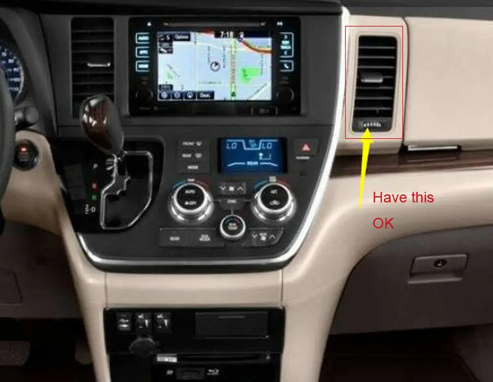 6 шт Внутренний выход кондиционера Vent Крышка для Toyota Sienna 2010- MK3