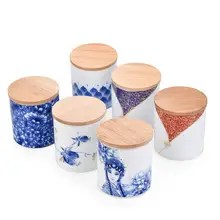 Керамическая банка для хранения чая в китайском стиле с принтом Ретро чайная коробка чайная банка Конфета для сухофруктов контейнер для хранения