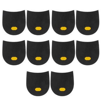 

10x Black Grain Rubber Glues On Heels Shoes Sole Replacement
