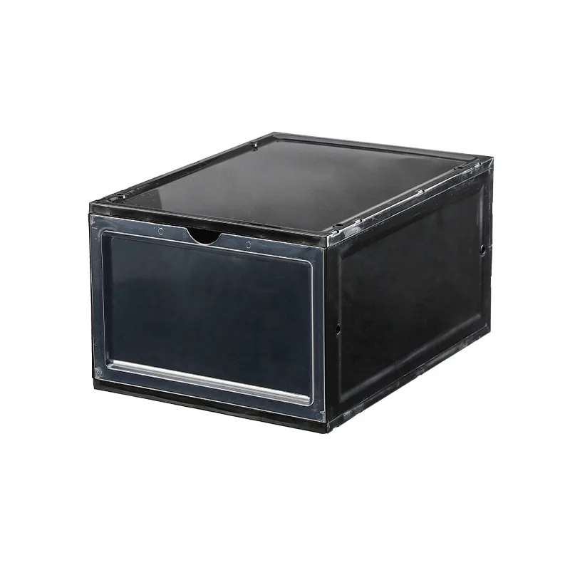 Многофункциональная пластиковая коробка для обуви, прозрачная коробка для хранения, ящик для обуви, коробка для хранения, складываемая коробка с откидным ящиком и органайзер для макияжа - Цвет: 2