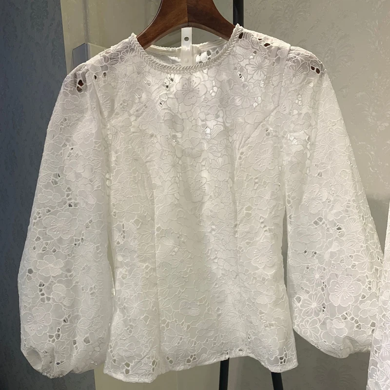 Tops Весенняя Новинка, модная женская блуза с вышивкой, комплект из 2 предметов, с пышными рукавами, с подкладкой, женская блузка с высокой талией, с поясом, юбки - Цвет: Tops