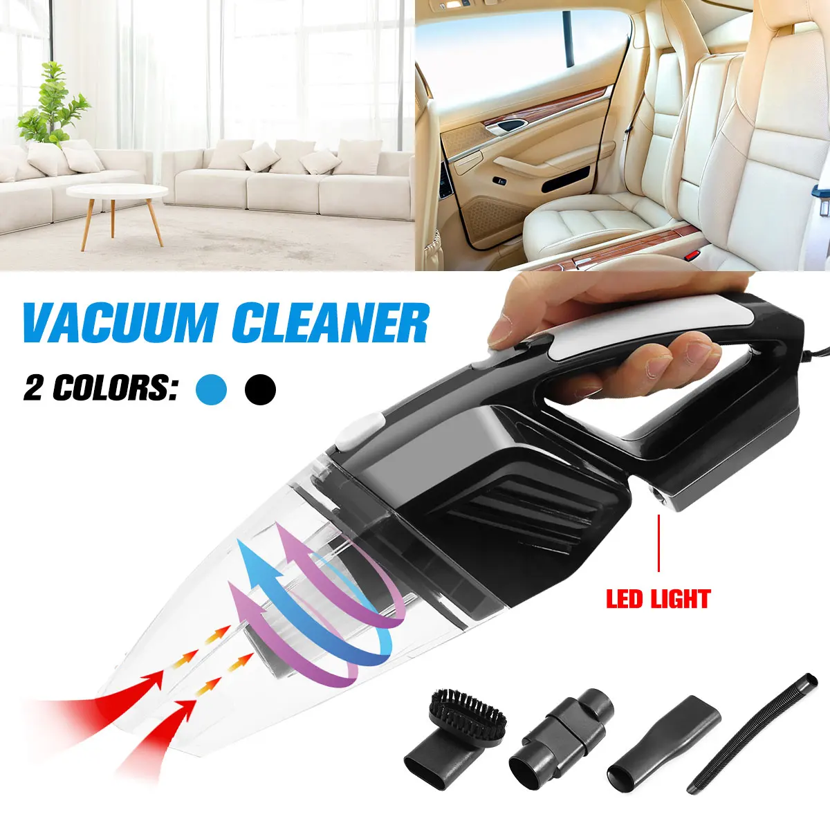 

Mini DC12V 120W Car Handheld Vacuum Cleaner Wet and Dry Dual Use Home Auto Car Caravan Vacuum Cleaner Dustbuster Cleaning Tool