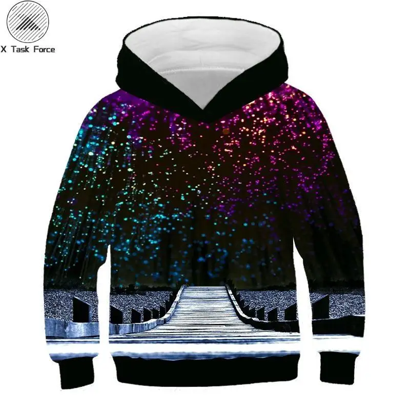 Newest Painted stripe pattern 3D print child fashion Hoodie Boys and girls Hooded Sweatshirt Kids 3D painting Sweatshirt