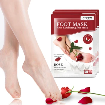 

4packs Rose Foot Mask for Legs Remove Dead Skin Smooth Exfoliating Socks Foot Care Foot Peeling Mask Renewal Socks For Pedicure