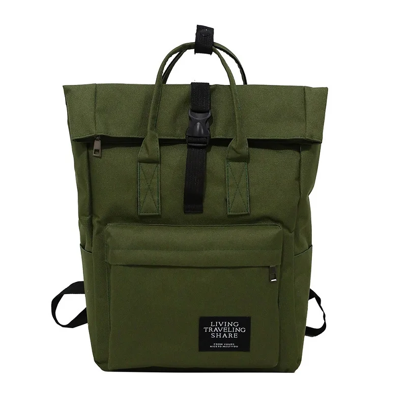 Army Green Женский брезентовый Рюкзак с внешним USB зарядным устройством, мужской рюкзак Mochila Escolar для подростков, школьные сумки на плечо для ноутбука, рюкзак - Цвет: Army Green