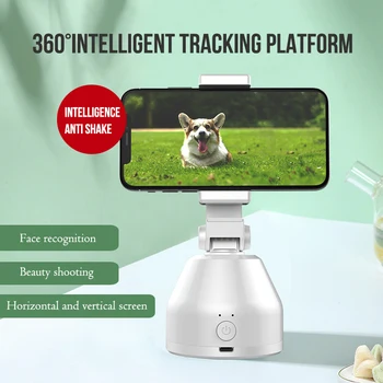 

Smart AI Gimbal Personal Robot Cameraman 360° Rotation Face Tracking Mobile Phone Stand Universal Desk Phone Stand