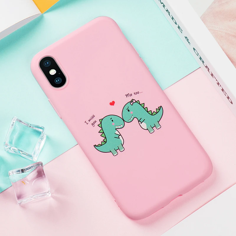 11 Модный силиконовый чехол с узором для iPhone 7, 6, 6 S, 8 Plus, X, 5, 5S, XS, Max, XR, 11 Pro, матовый чехол для телефона, s, пара, фруктовое растение, чехол с изображением животного - Цвет: 11