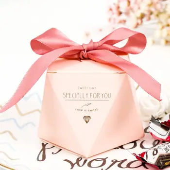 

New Gemstone Candy Box Wedding Favors and Gifts Boxes Birthday Party Decoration for Guests