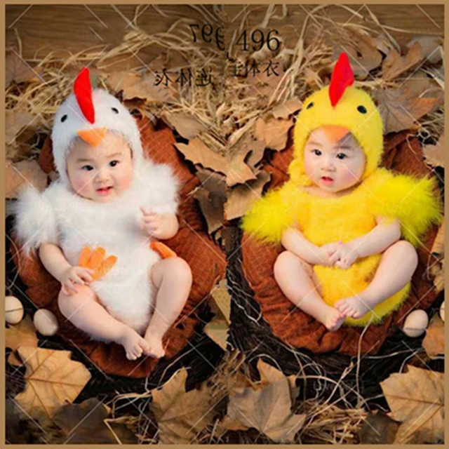 Traje de fotografía de pollo para bebé recién nacido, disfraz de estudio  infantil, trajes de fiesta, disfraces de Cosplay - AliExpress